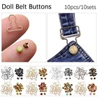 Комплект одежды для кукол, мини-кукла пояс с пуговицами, с металлической пряжкой сделай сам, подходит для кукол 16, девочек, пряжки для кукол, брюк, сумок, аксессуаров, 10 комплектов