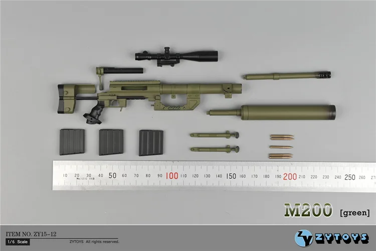 Brand New 1/6 Масштаб Оружие Модель Игрушки Барретт M82A1/M200 Снайперская Винтовка Для 12