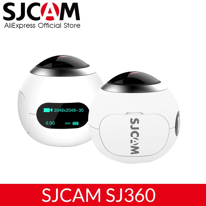 Оригинальная панорамная мини камера SJCAM SJ360 2K Wi Fi VR 2048*2048 30fps Ultra HD 360х220 градусов