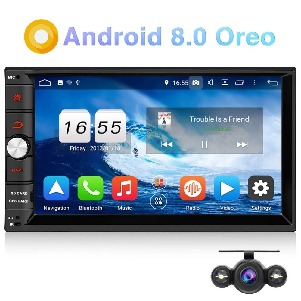 Тыква Восьмиядерный ram 4G rom 32G 2 Din Android 8 0 универсальный автомобильный стерео аудио