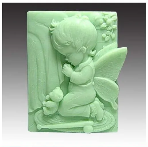 Новинка силиконовая форма для мыла elfin Boy Pray 3 50251 дюйма|silicone soap mold|craft moldssoap mold |