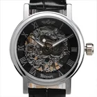 Топ 2016 Winner стильные женские часы, женские скелетоны с полым кожаным ремешком, деликатные механические Автоматические наручные часы с автоподзаводом