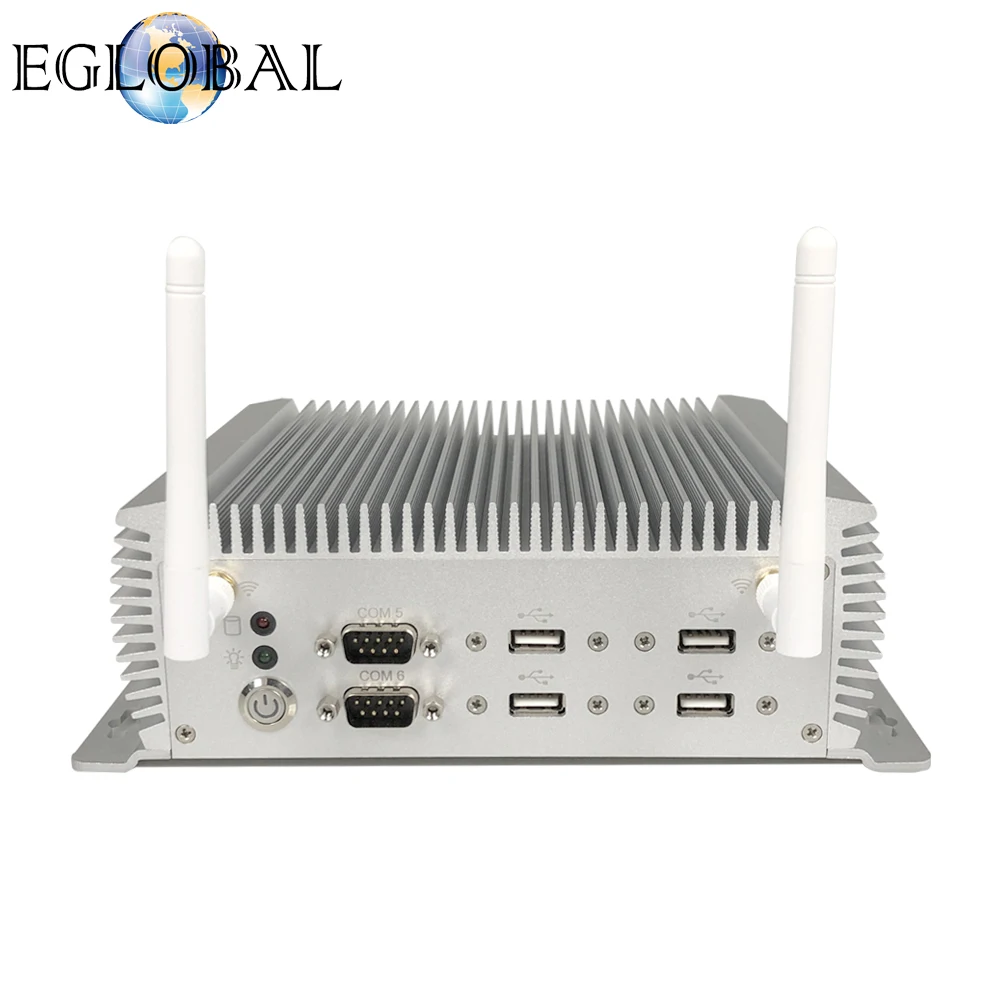 EGLOBAL безвентиляторный промышленный Мини ПК i7 4500U i5 Windows 10 Pro Linux PC 2 * Intel lan 6 RS232/485 HDMI