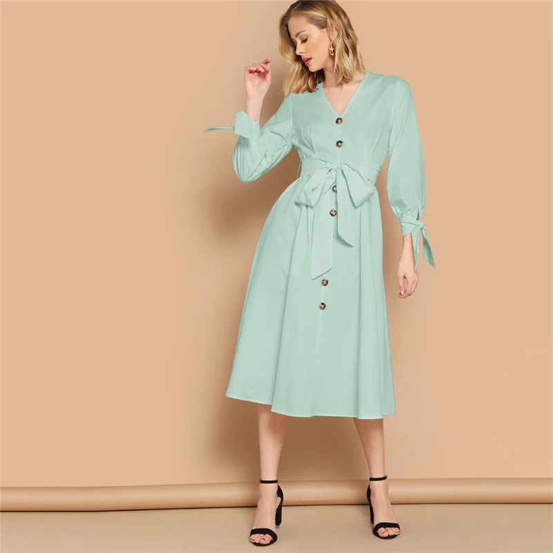 SHEIN Платье С Узлом На Манжетах И Поясом Бохо Цветочные Летние Платья Без Рукавов Женские Элегантные Платья