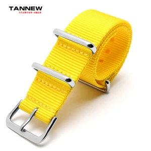 Новое поступление, высокое качество, желтый, 18 мм, 20 мм, 22 мм, 24 мм, водонепроницаемый нейлоновый ремешок, модный ремешок, 4 ремешка на выбор