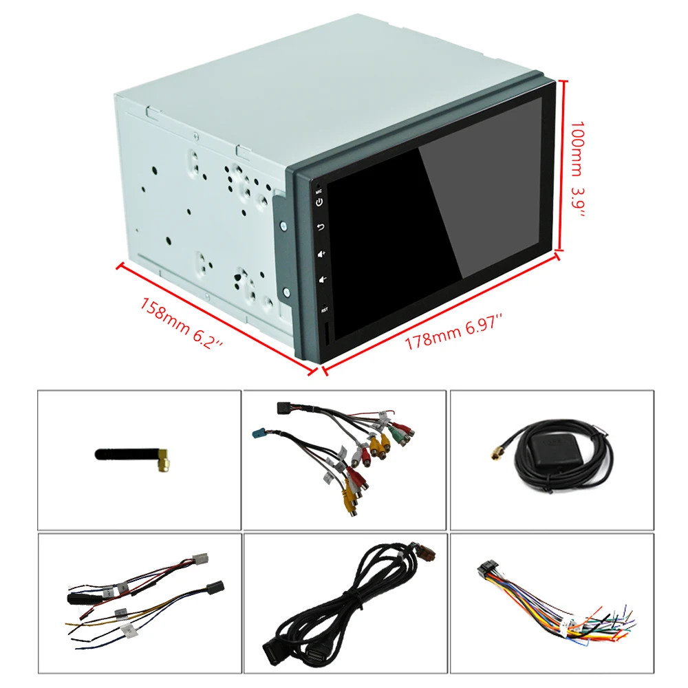 Автомобильный мультимедийный комплект 7 &quotAndroid 8 0 Octa Core 4G 32G Универсальный