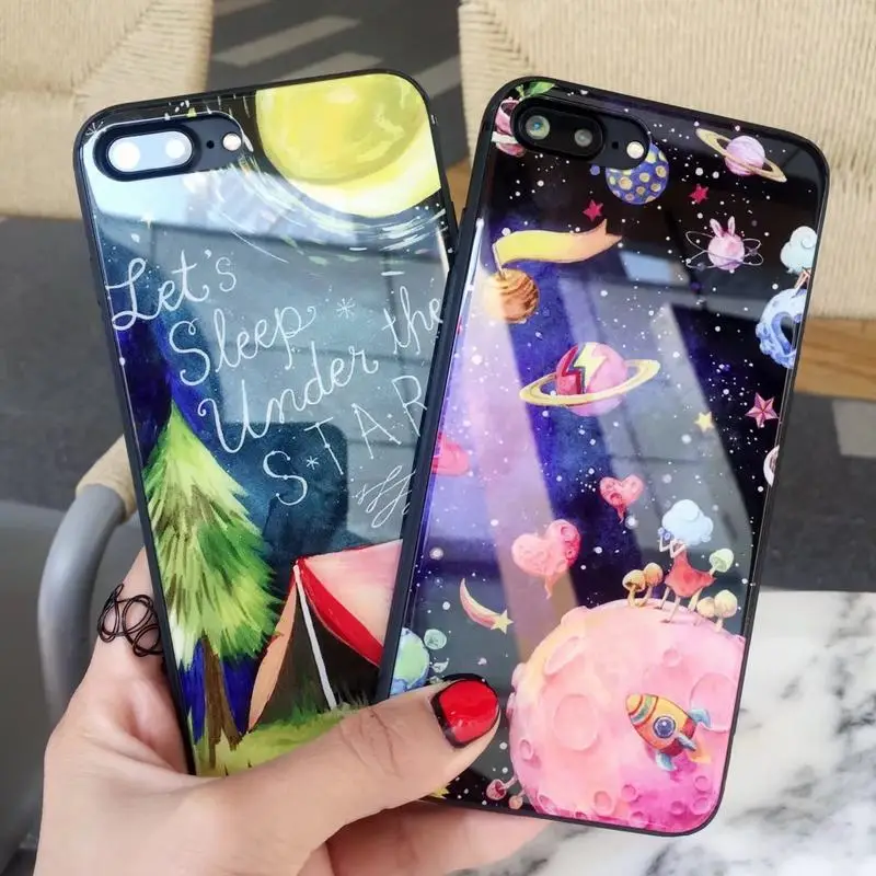 Для iPhone 6 Чехол зеркало Закаленное Стекло задняя крышка для iphone 6S плюс