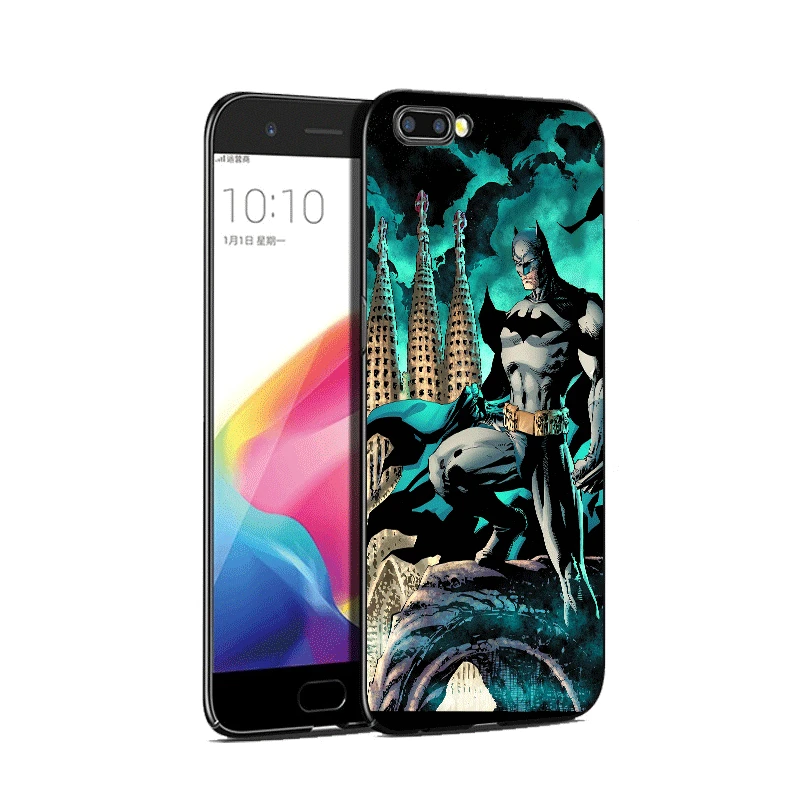 Чехол для Телефона силиконовый крутой Marvel Batman OPPO A3s A39 A57 F1s A59 A83 A1 A73 F5 F7 F9 A7X R9S Reno 3 Pro