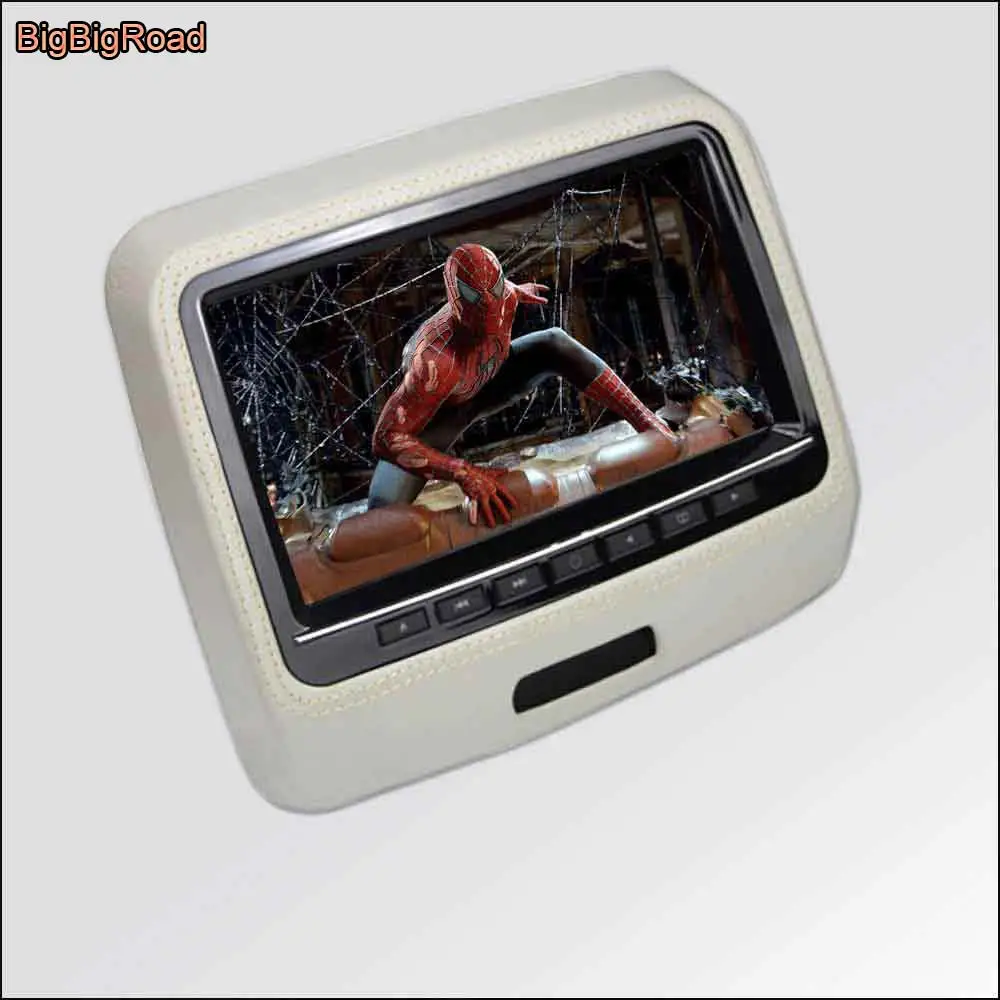 BigBigRoad подголовник автомобиля монитор Цифровой ЖК дисплей экран 2*9 &quotDVD Поддержка