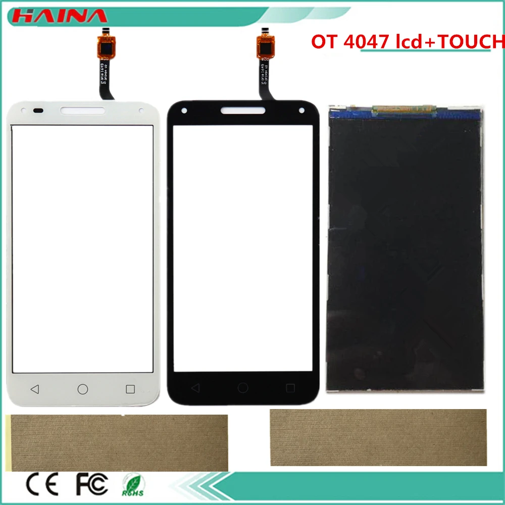 Для Alcatel One Touch U5 3G 4047 4047D OT4047 ЖК экран + сенсорный дигитайзер черный белый цвет с