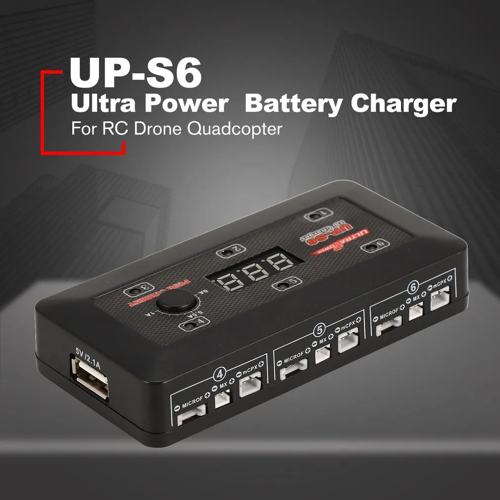 Ультра мощность UP S6 LiPo/LiHV зарядное устройство MICRO MX JST mCPX usb зарядный порт ЖК