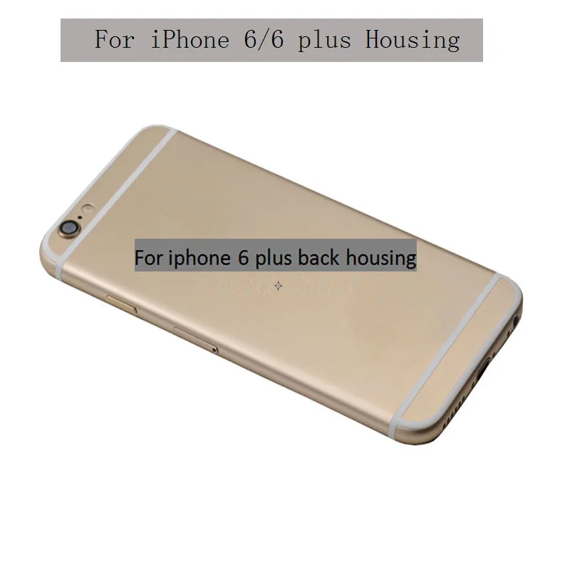 6 plus gold Замена 5," задняя крышка для iphone 6 плюс корпус батареи задняя дверь Чехол средняя рамка Шасси с боковой сборка кнопок - Цвет: 6 plus gold