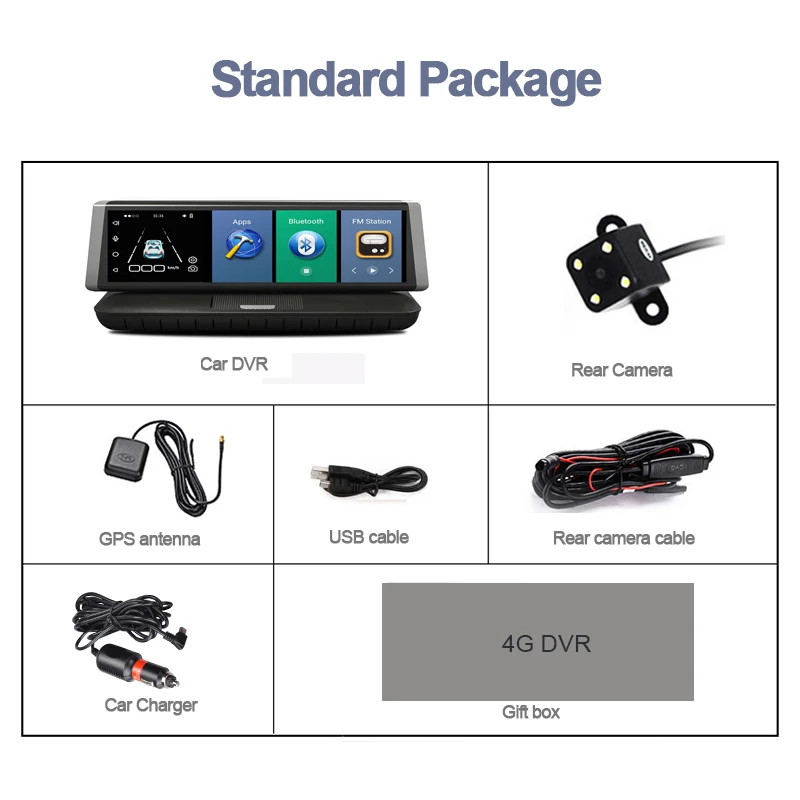 8 дюймов 4G ADAS Автомобильный видеорегистратор камера Android 5,1 Dashcam регистратор Full HD 1080P видео рекордер двойной объектив Видеорегистраторы Gps навигация