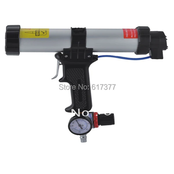 

310ml pneumatic caulking gun with air pressure gauge/cartridge type pneumatic caulking gun/cartridge pneumatic silicone gun