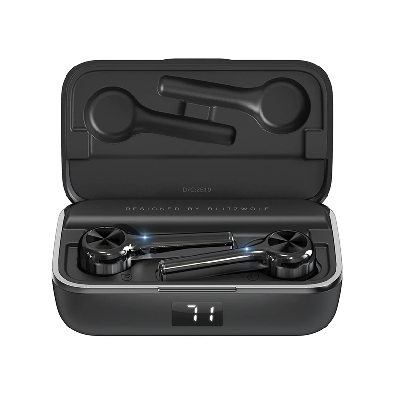 BlitzWolf BW-FYE6 наушники-вкладыши TWS bluetooth 5,0 Беспроводной наушники Graphene цифровой Дисплей сенсорный Управление двусторонний вызов наушники гарнитура - Цвет: FYE6