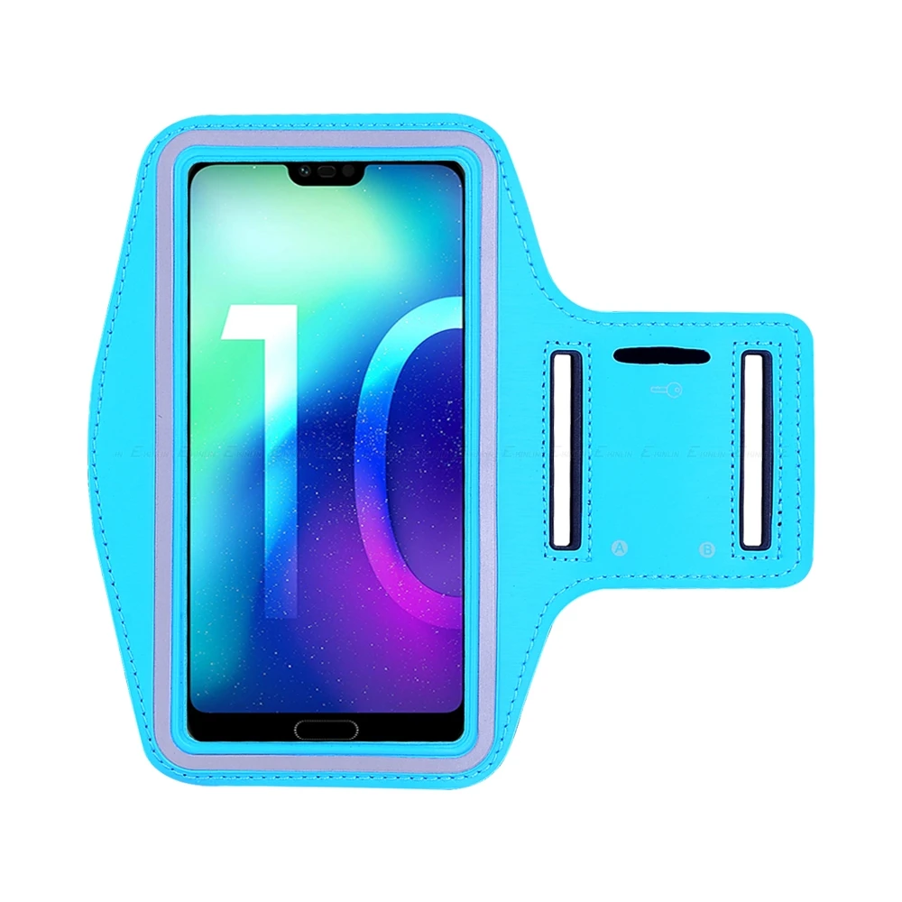 Небесно-голубой Чехол на руку для HuaWei Honor 8 9N 9 Lite Pro View Note 20 10 20S 20i 10i P Smart Z Plus спортивная сумка для телефона - Цвет: Небесно-голубой