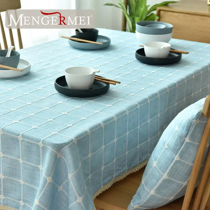 Клетчатая скатерть Водонепроницаемая маслостойкая для наружной столовой с