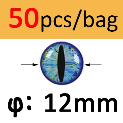 Blue 12mm 50pcs ICERIO 50 шт. 3D 4D голографические глаза рыб Глаз Дракона для завязывания мушек стримеры Baitfish деревянные пластиковые приманки - Цвет: Blue 12mm 50pcs