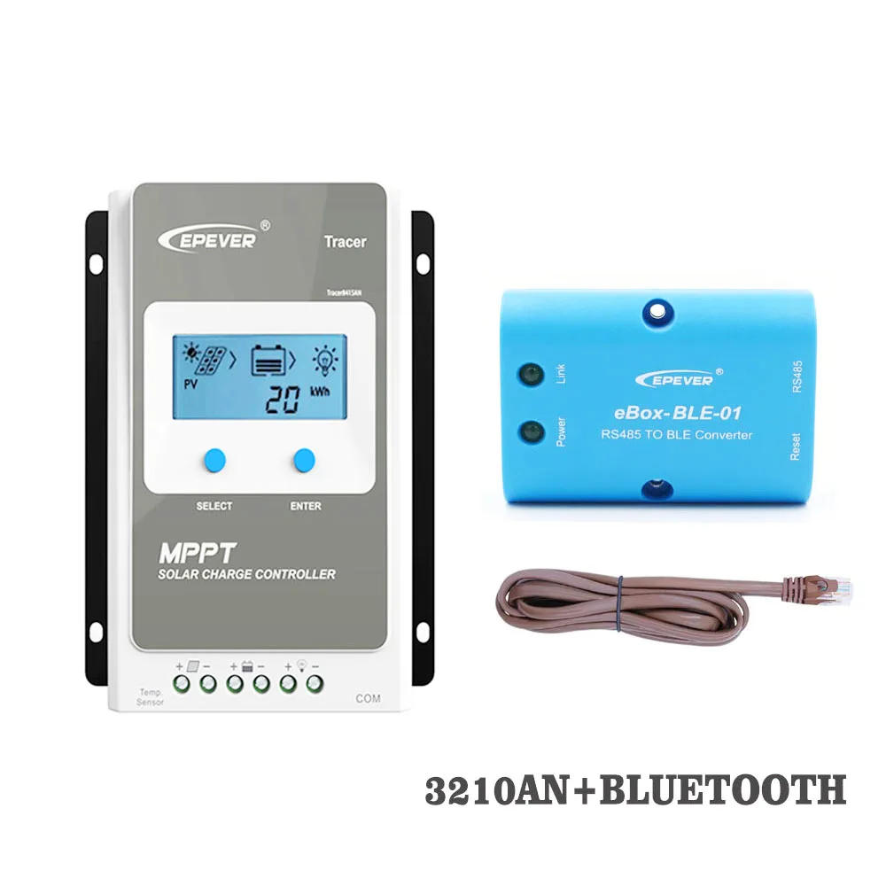 Tracer3210AN 30A MPPT солнечная панель зарядка li Ion LiFePO4 батарея 3210AN 3210A Bluetooth мобильный