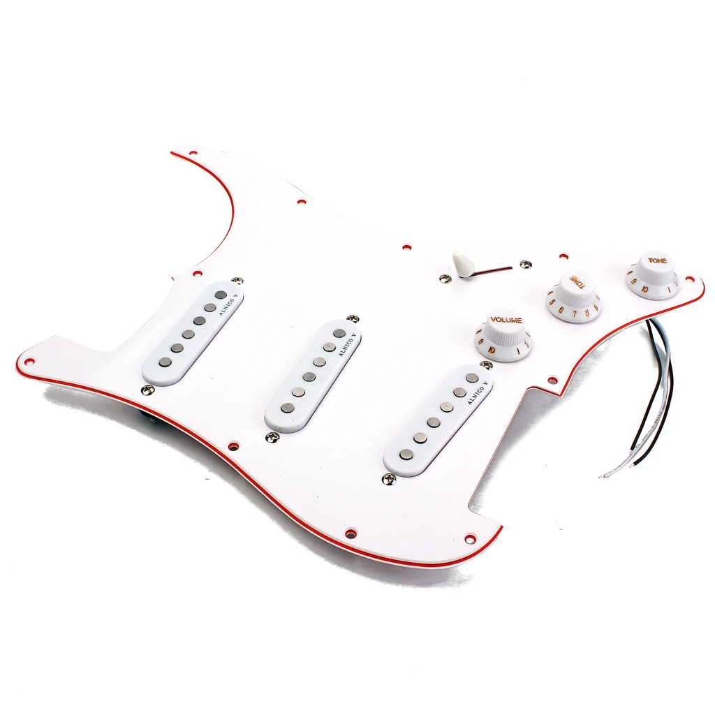 Набор Prewired Alnico V Pickguard для Fender гитара Stratocaster с 11 винтами аксессуары музыкальных