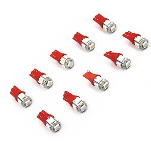 10x T10 5050 W5W 5SMD 194 168 12V светодиодный Автомобильная задняя боковая лампа 2825 158 192| |