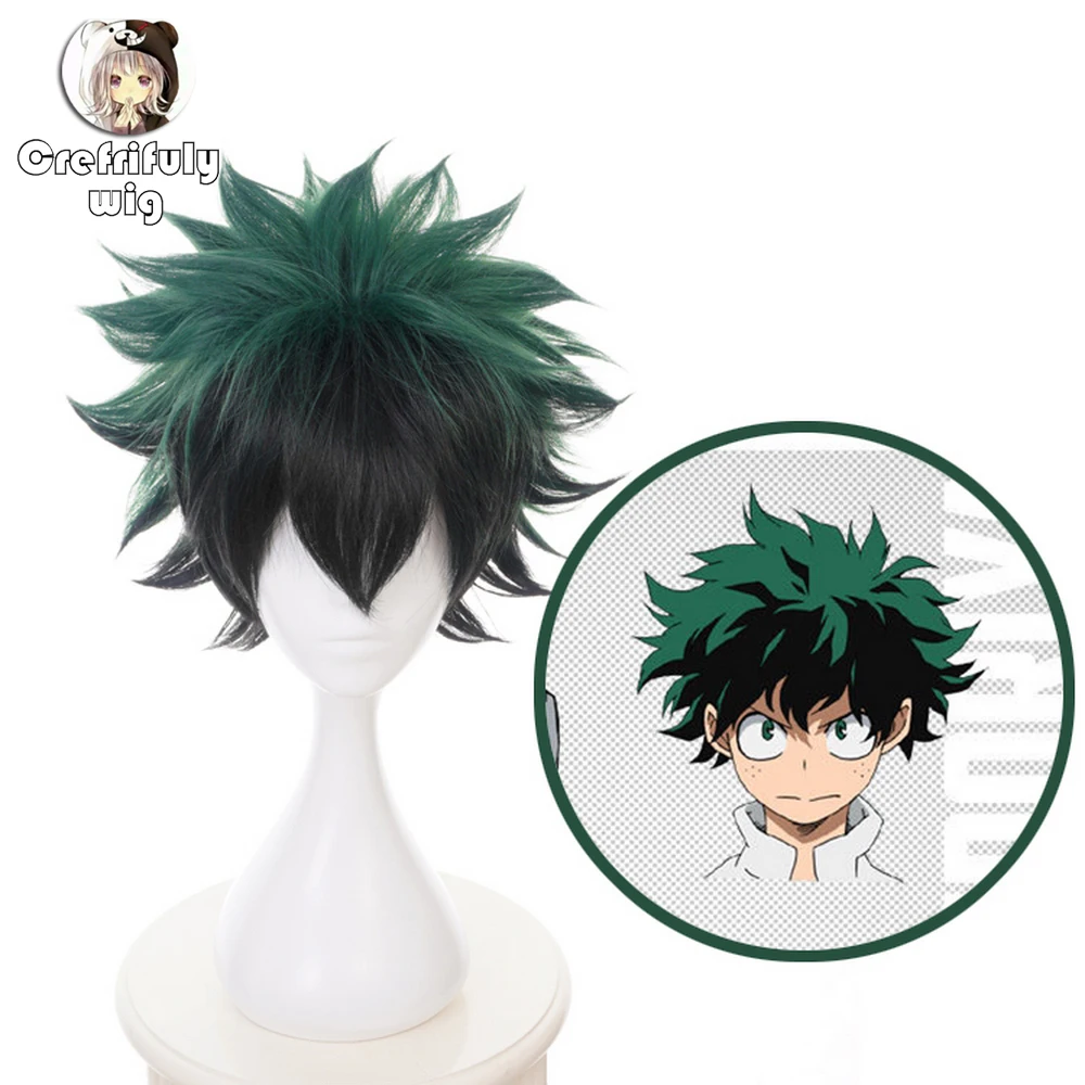 Новый аниме мой герой Академии Косплэй парик Izuku Midoriya Boku без волос Deku