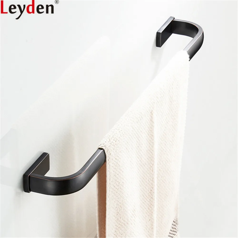 

Leyden Single Towel Bar Oil Rubbed Bronze Brass Black Wall Mounted Towel Holder Bath Towel Hanger For Bathroom Accessories