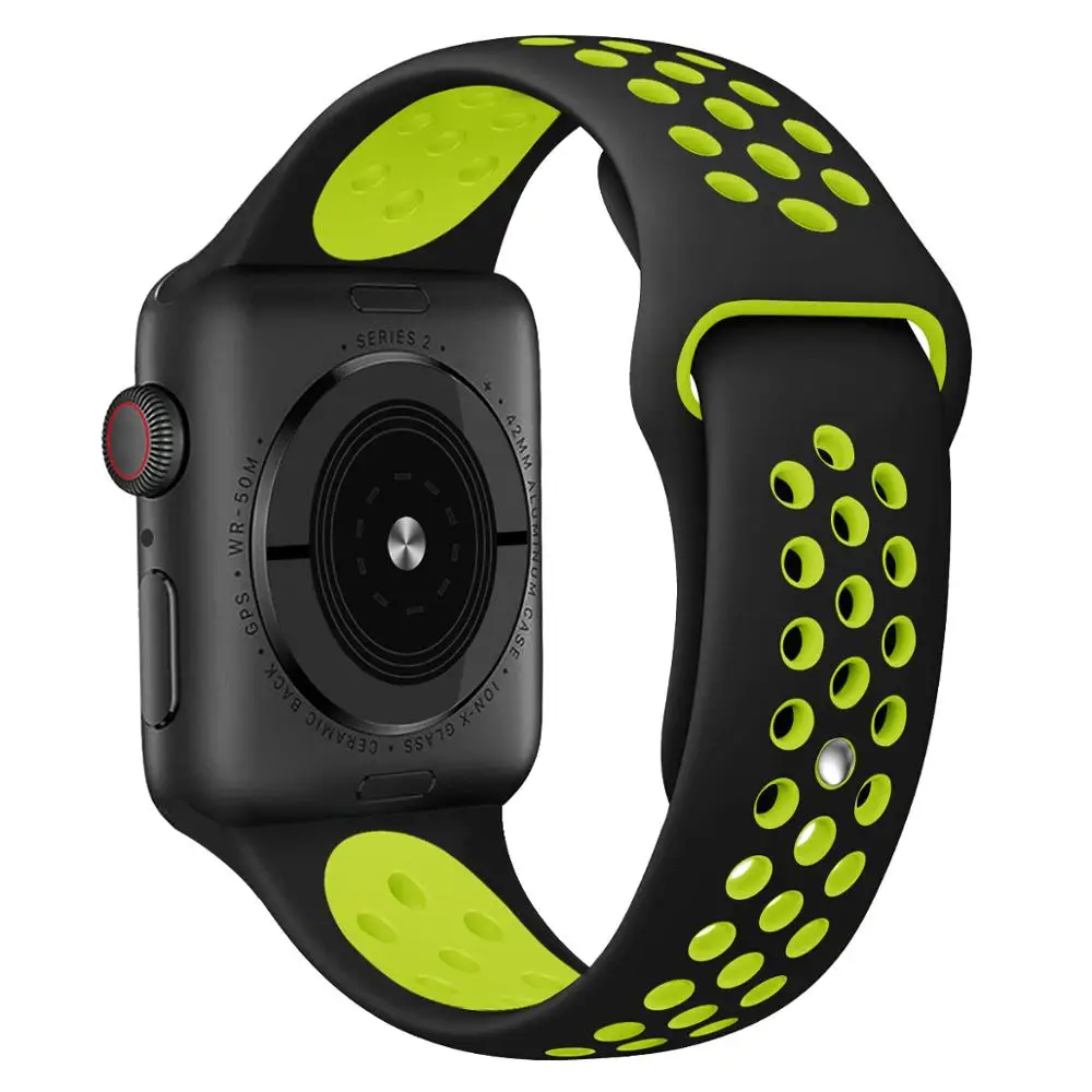 Спортивный ремешок для наручных часов Apple Watch 38 мм 40 мм 42 44 мм браслет для наручных часов Apple Watch, ремешок Ремешок для наручных часов iWatch серии 4/3/2/1 81010
