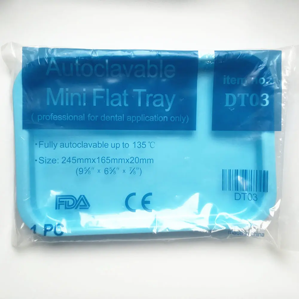 10 шт стоматологический инструмент Автоклавируемые пластиковые лотки Мини Flat Blue