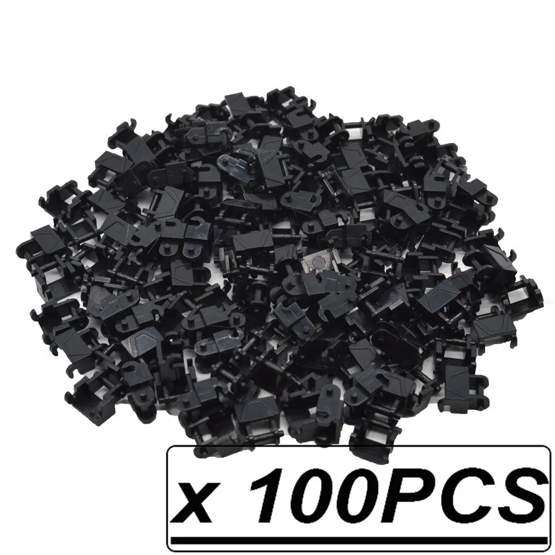 100pcs 2022 BLK 100 MOC Танк гусеницы звенья цепи Technic Gears транспортные средства Трактор БУЛЬДОЗЕР грузовик модель строительный блок игрушки 3711 15379 88323 - Цвет: 100pcs 2022 BLK