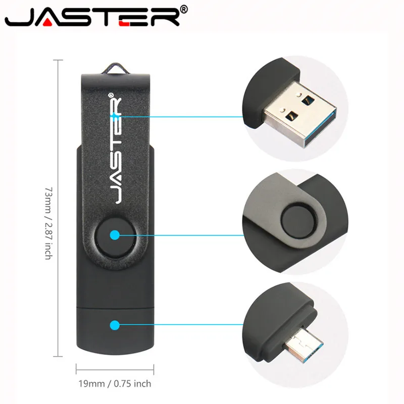 JASTER пластиковый USB 2 0 OTG Флешка флеш-накопитель для планшета Android 4 ГБ 8 16 32 64 pen drive U