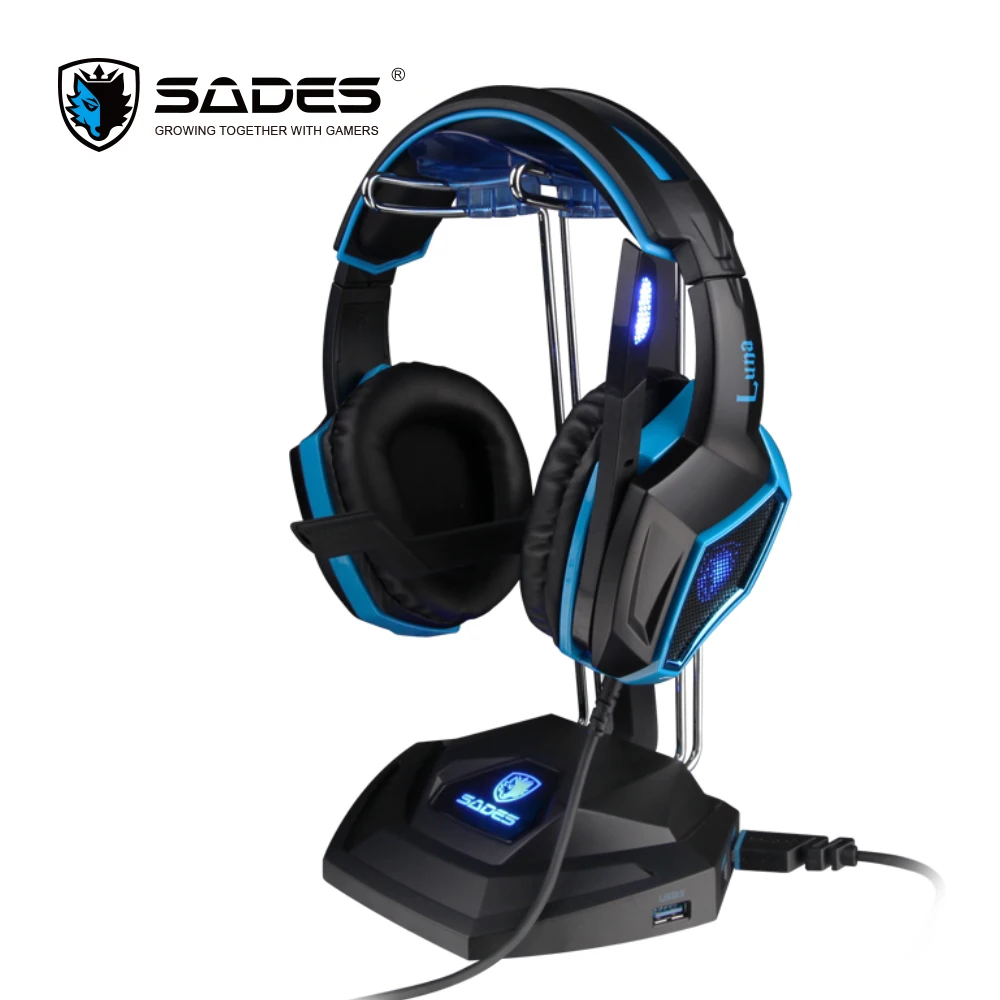 

SADES ANUBIS' STAFF Multifunction Headphones Stand Holder Display Bracket USB 3.0 Port High-end
