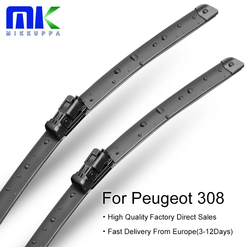 Mikkuppa Wiper Blades For Peugeot 308 Hatchback / SW CC T7 T9 2007 2018 Windshield Windscreen Auto Car Accessories|wiper blade|rear wiper bladeauto