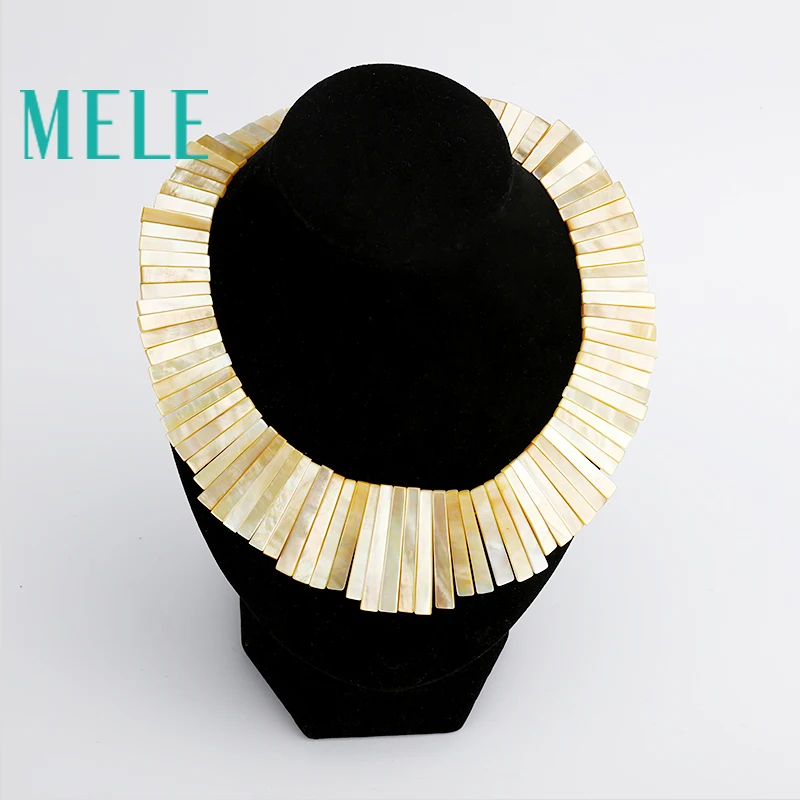 

Ожерелье из натуральной раковины MELE, кулон для женщин, модный метеоритный воротник. Модный и популярный. Ручная работа ручной работы