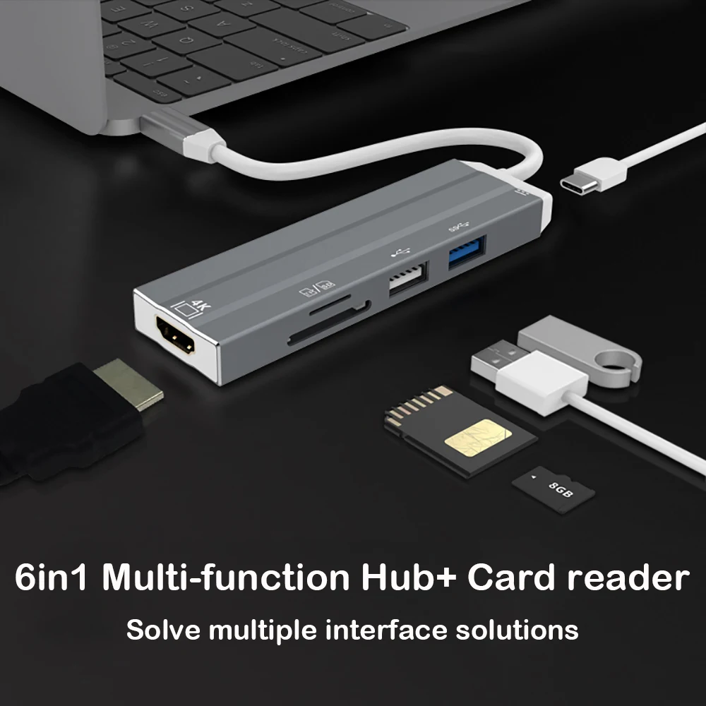OULLX USB 3 1 Мульти концентратор сплиттер с разъемами типа C SD Micro кардридер ПК