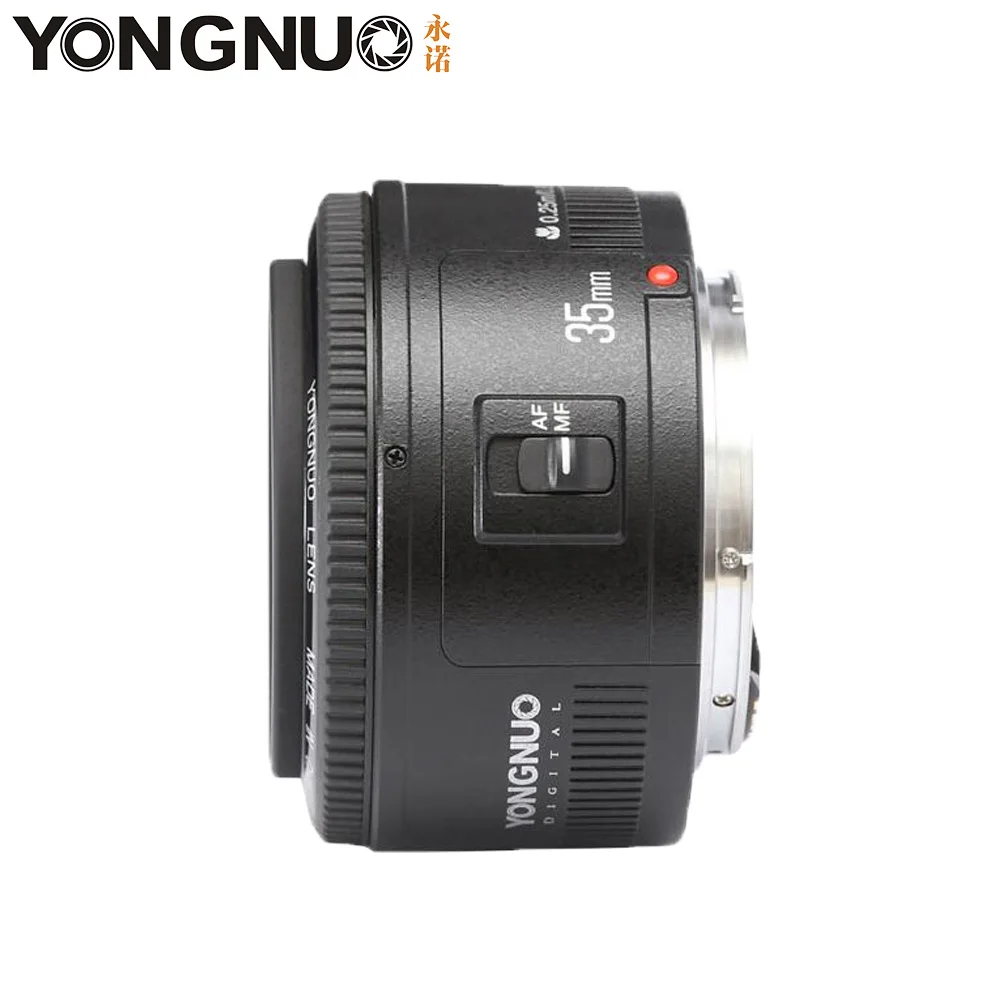YONGNUO 35 мм объектив YN35mm F2 объектив 1:2 AF/MF широкоугольный фиксированный фокус/Большая диафрагма Автоматический зум-объектив для Canon EF Mount EOS камера