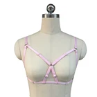 Бюстгальтер в розовую клетку, утягивающий бюстгальтер, корсет-бондаж, бюстгальтер без косточек для девушек, сексуальный модный бондаж для тела, бандаж, готический бюстгальтер, пояс