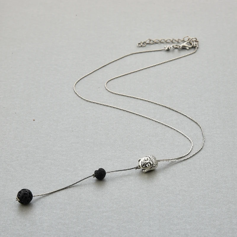 Привлекательные ожерелья и подвески из серебра 2019 пробы с головой Будды для