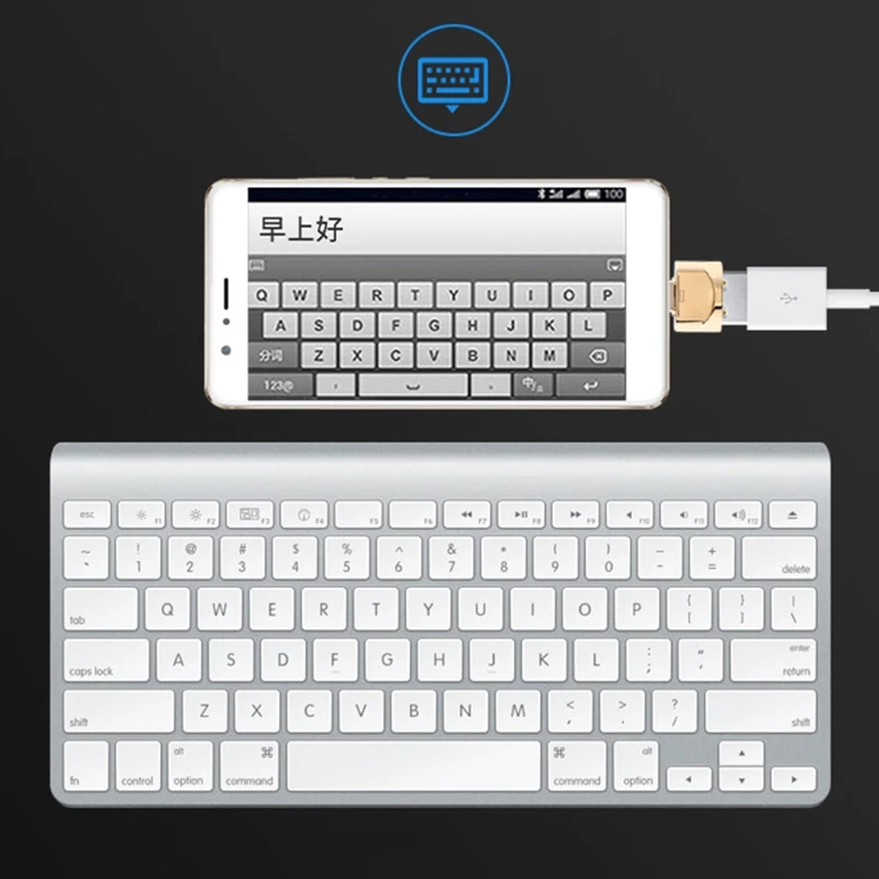 Переходник с микро USB папа на 2 0 A мама OTG цепочкой для ключей|Кабели VGA| |