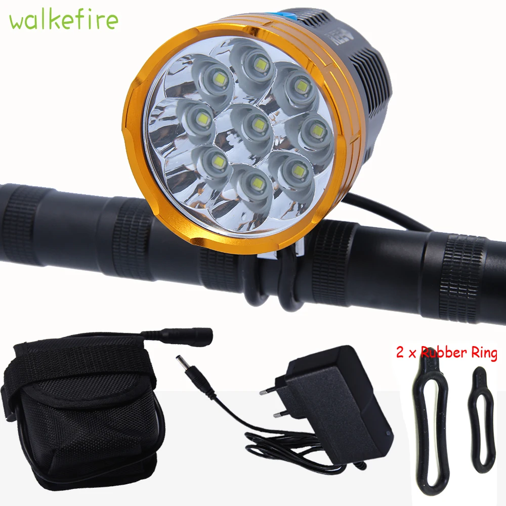 

Walkfire 15000Lm 9 x XML T6 LED Camping Fishing Bicycle Light Bike Light Cycling Frontlight Flashing Lamp +18650 Battery Pack