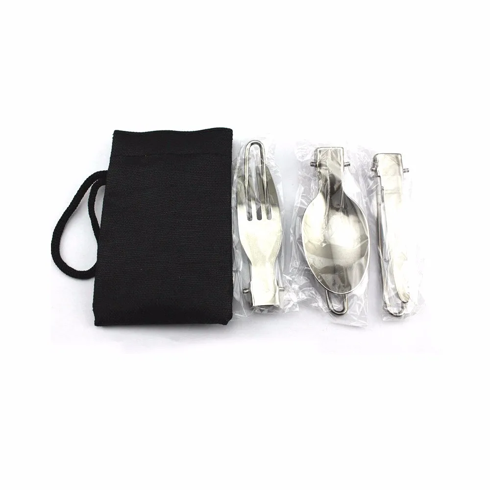 10 шт./лот путешествия на открытом воздухе Кемпинг Пикник Посуда из нержавеющей