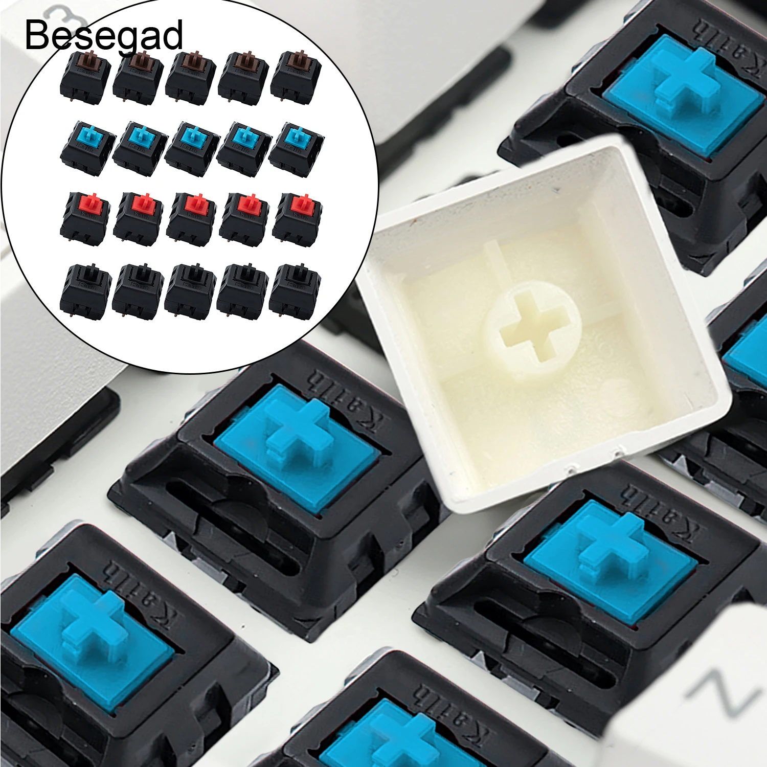 Besegad 10 шт. 3 контактные Сменные RGB клавиши переключатели Клавишные для Cherry MX
