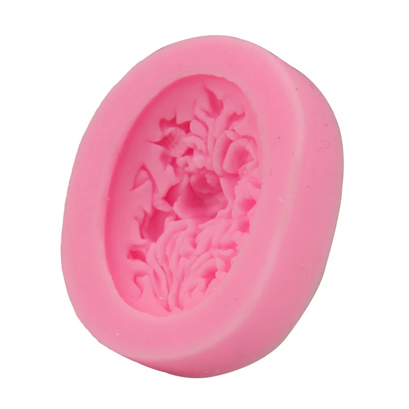 Oval Flower Shape Silicone Soap Mold Candy Chocolate Diy Cake Decorating Fondant Molds Kitchen Baking Mould | Дом и сад