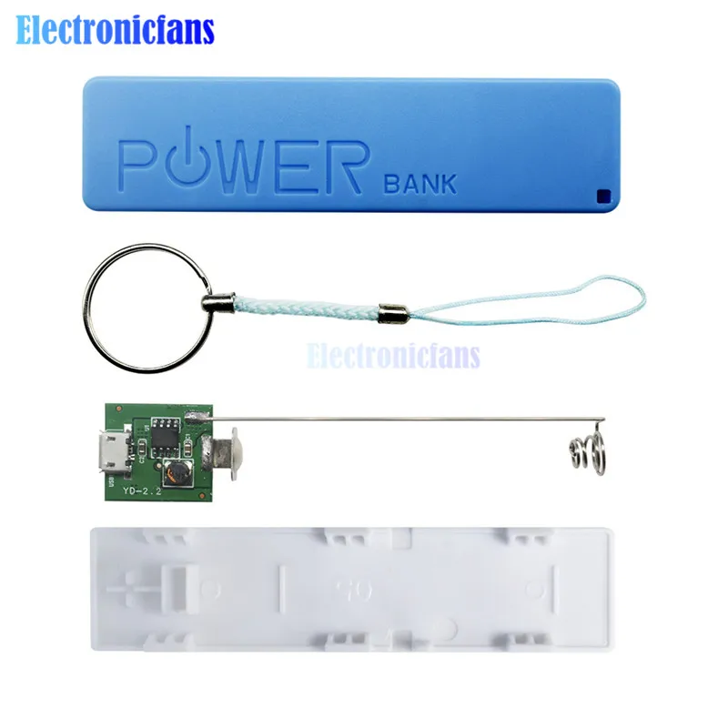 Синий/зеленый/желтый/черный чехол для внешнего аккумулятора USB 18650 зарядное