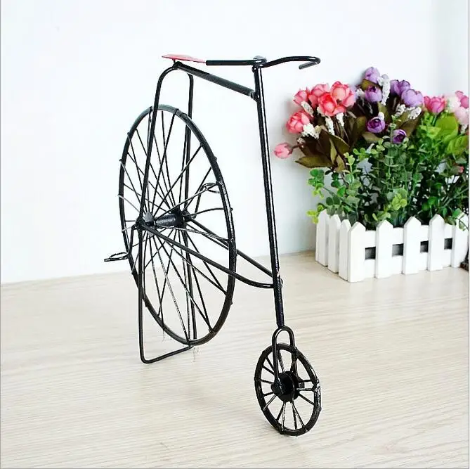 

Handmade Crafts Metal Bicycle Model Decoration Ancient Iron Bike Ornaments Book Store Decor Cafe Bar Ornaments