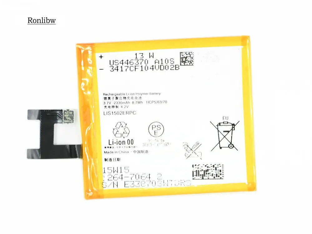 Ronlibw LIS1502ERPC moblie phone Replacement battery for Sony Xperia Z L36h L36 c6602 C6603 S39H C2305 M2 S50H D2303 D2305 D2306 | Мобильные