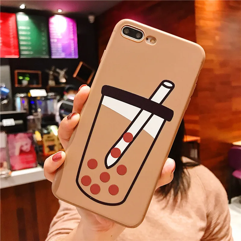 Забавные жемчужный молочный чай мягкий чехол для iphone xs max телефон в виде ракушки 8