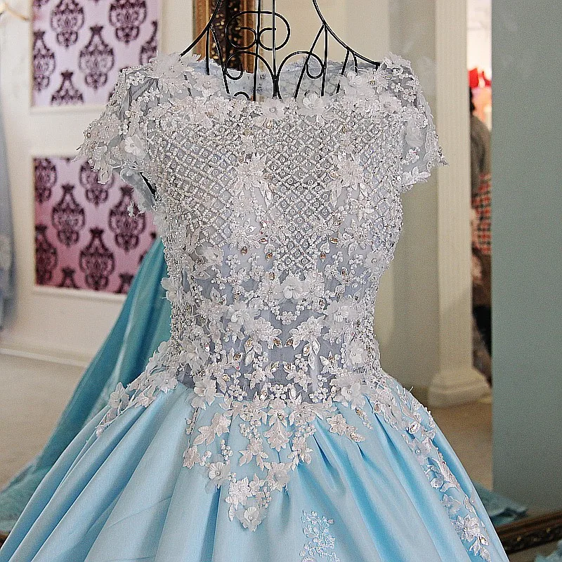AOLANES Robe De Soiree бальное платье арабское синее длинное вечернее 2017 кружевные
