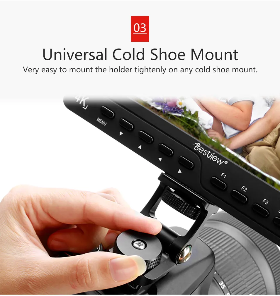 UURig R007 DSLR Горячий башмак камера монитор кронштейн для FEELWORLD шаровая Головка карданный аксессуар для светодиодный видео светильник с холодным башмаком