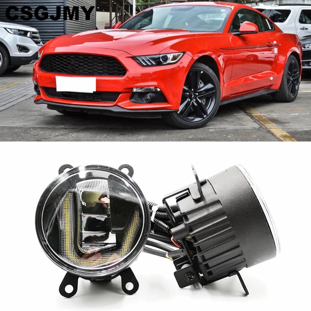 Светодиодсветодиодный Противотуманные фары 3 в 1 для Ford Mustang 2015 2016 2017 2018DRL дневные